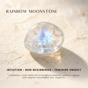 Batu Arya Necklace |  Rainbow Moonstone