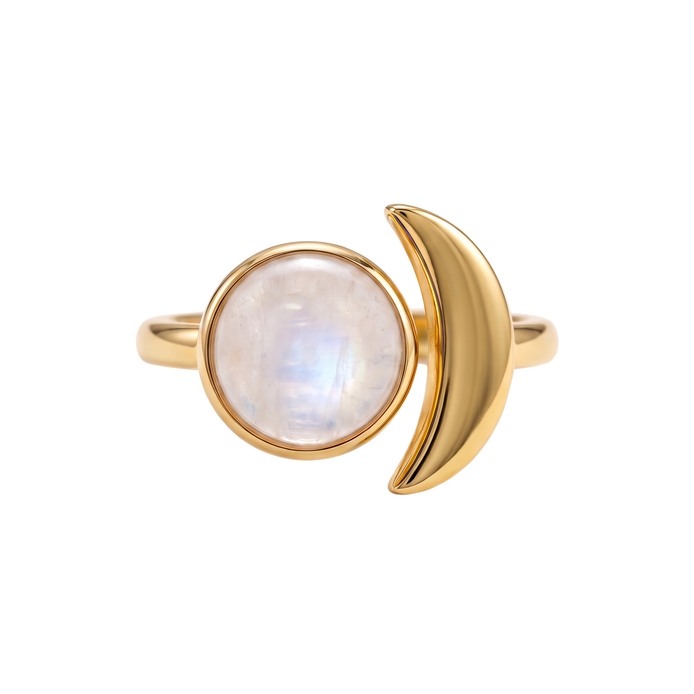 Batu Celestial Ring | Rainbow Moonstone