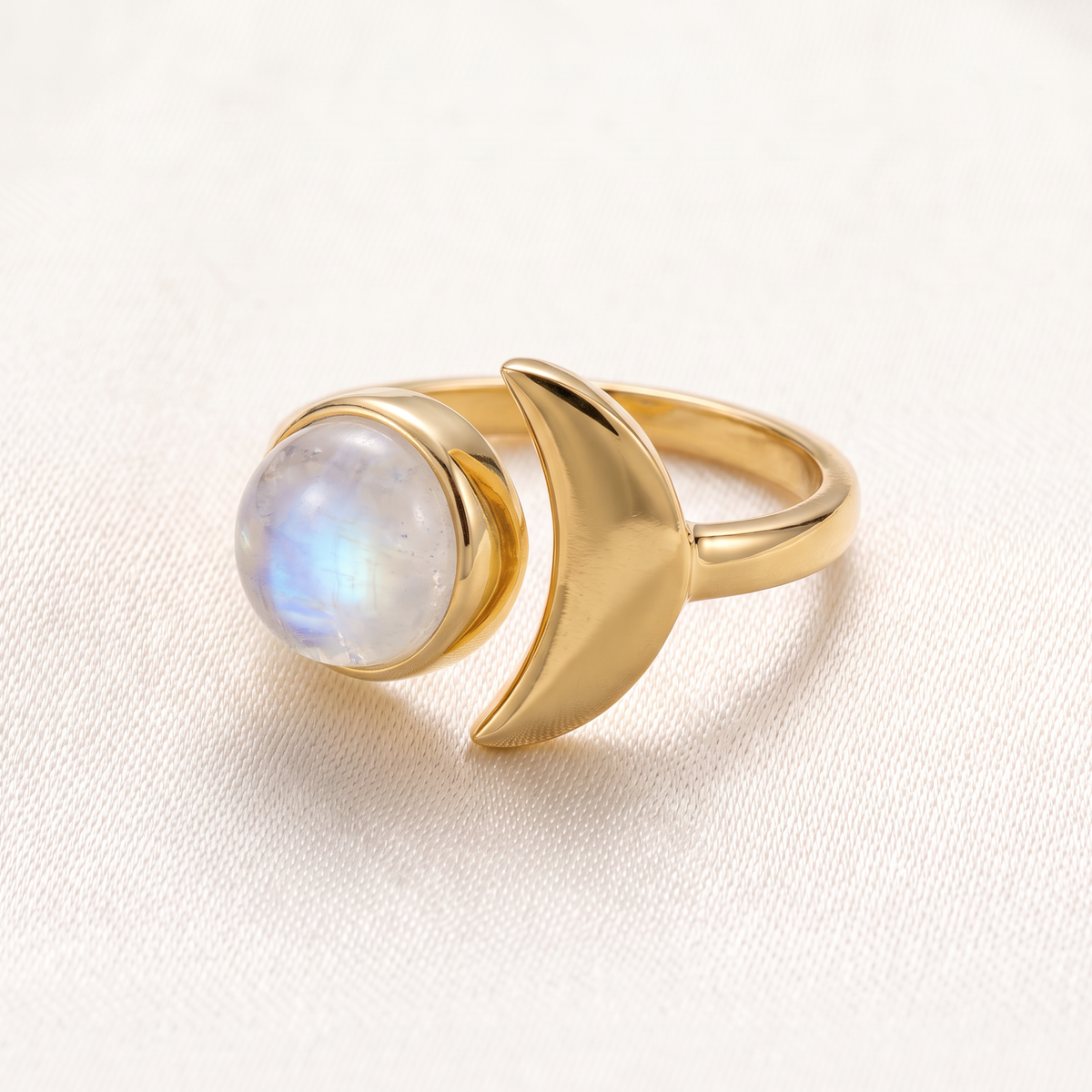 Batu Celestial Ring | Rainbow Moonstone