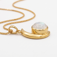 Batu Lunar Necklace | Rainbow Moonstone