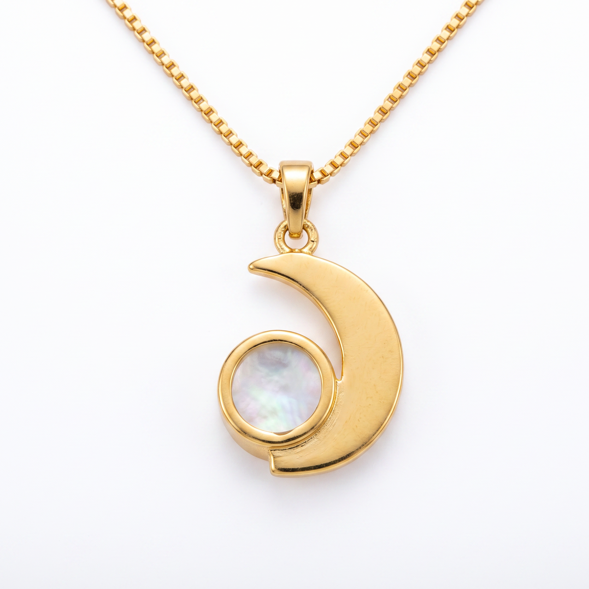 Batu Lunar Necklace | Rainbow Moonstone