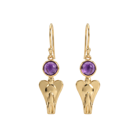 Batu Mary Jane Earrings | Amethyst