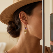 Batu Mary Jane Earrings | Amethyst