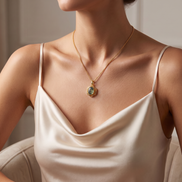 Batu Fern Necklace | Moss Agate