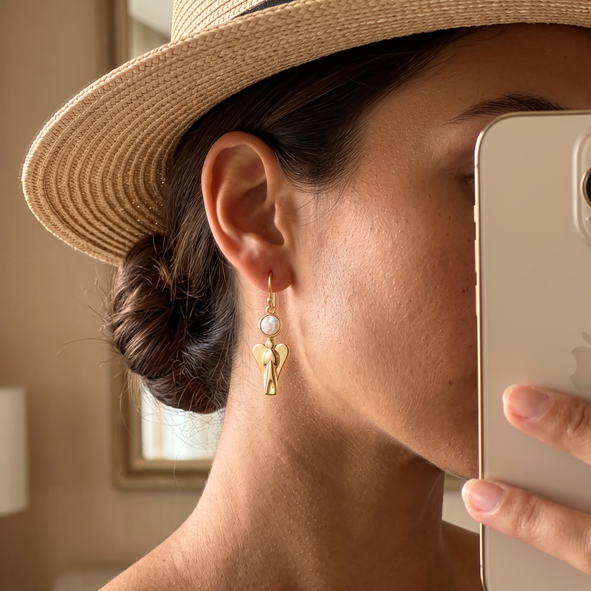 Batu Mary Jane Earrings | Mother of Pearl