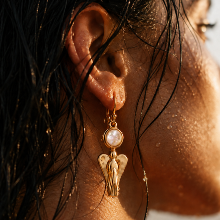 Batu Mary Jane Earrings | Mother of Pearl