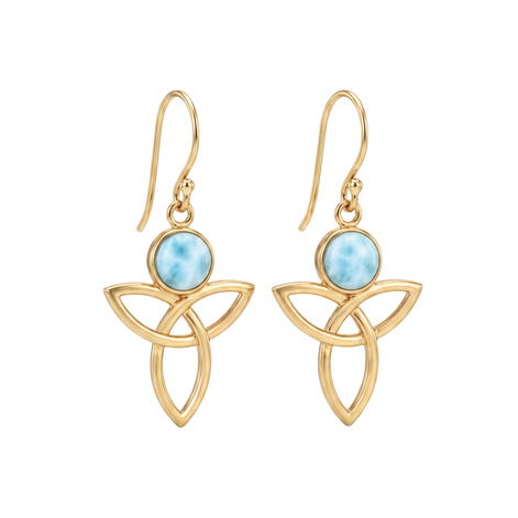 Batu Peace Earrings | Larimar