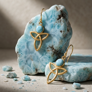 Batu Peace Earrings | Larimar