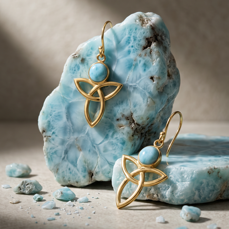 Batu Peace Earrings | Larimar