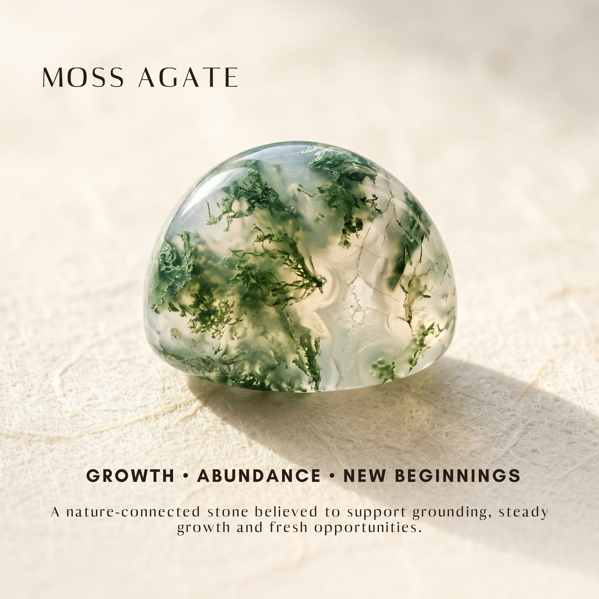 Batu Halo Ring | Moss Agate
