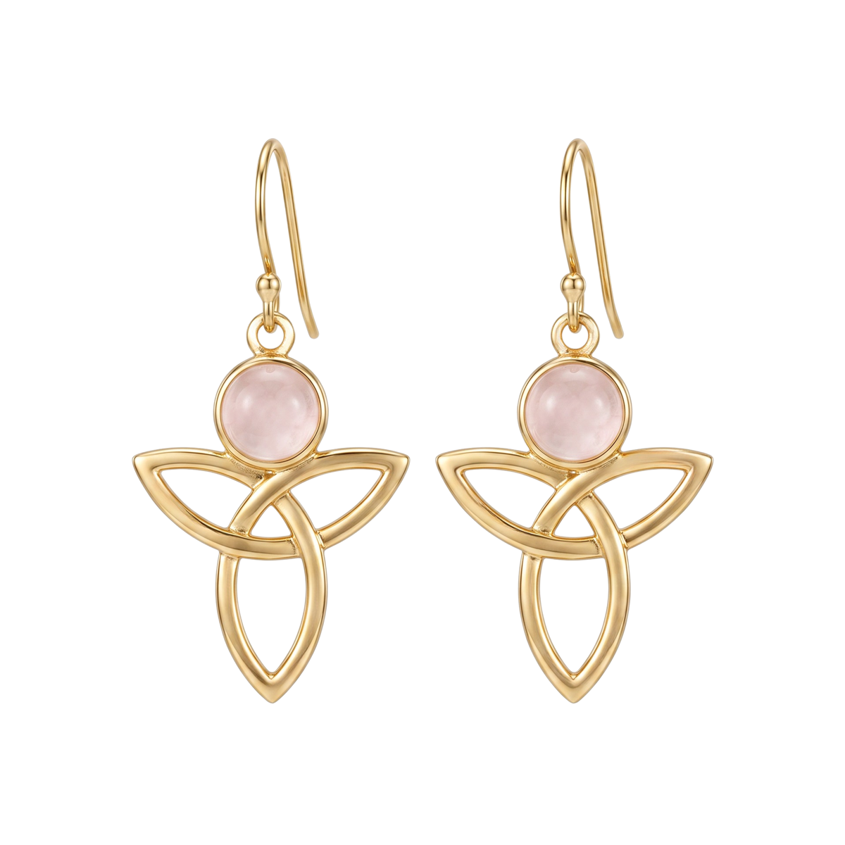 Batu Peace Earrings | Rose Quartz