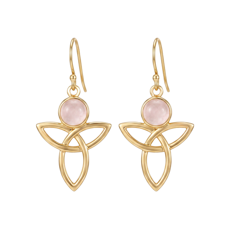 Batu Peace Earrings | Rose Quartz
