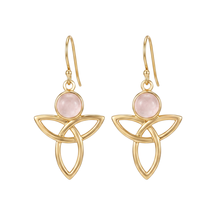 Batu Peace Earrings | Rose Quartz