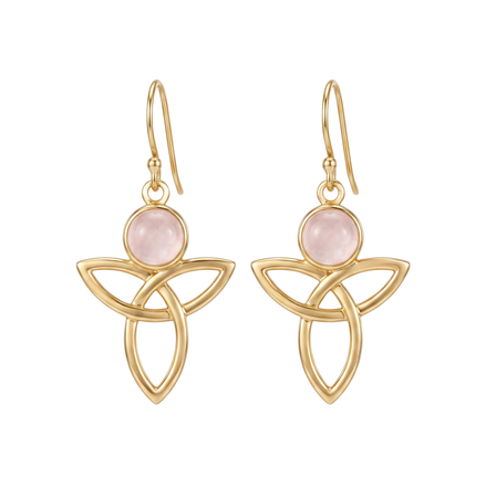 Batu Peace Earrings | Rose Quartz
