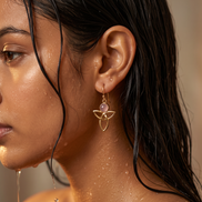Batu Peace Earrings | Rose Quartz