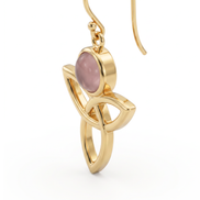 Batu Peace Earrings | Rose Quartz