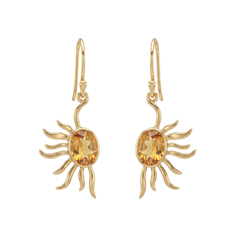 Batu Power of Sun Earrings | Citrine