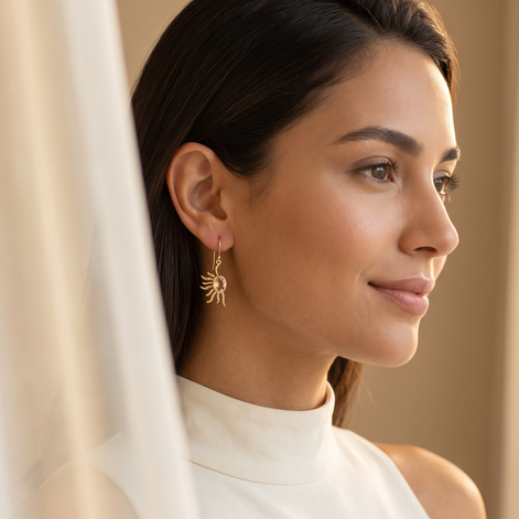Batu Power of Sun Earrings | Citrine