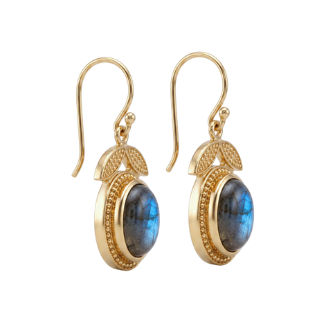 Batu Leaf Earrings | Labradorite