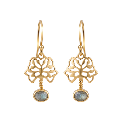 Batu Tree of Life Earrings | Labradorite