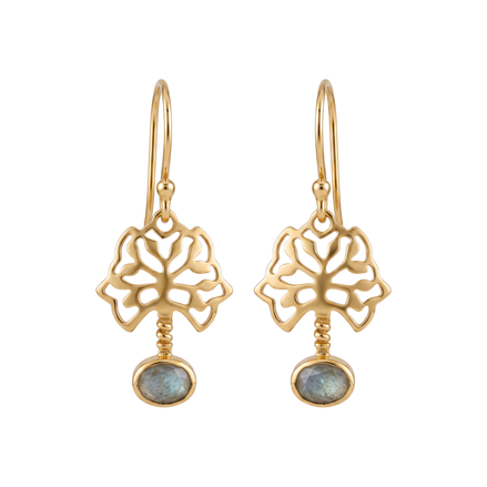 Batu Tree of Life Earrings | Labradorite