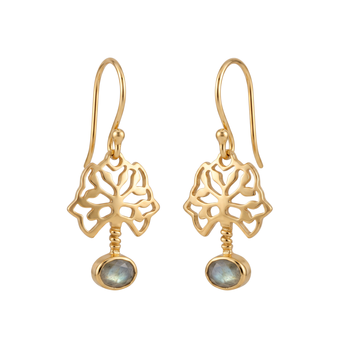Batu Tree of Life Earrings | Labradorite