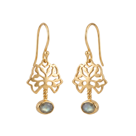 Batu Tree of Life Earrings | Labradorite