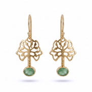 Batu Tree of Life Earrings | Green Aventurine
