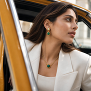 Batu Pearl Drops | Malachite & Mother of Pearl