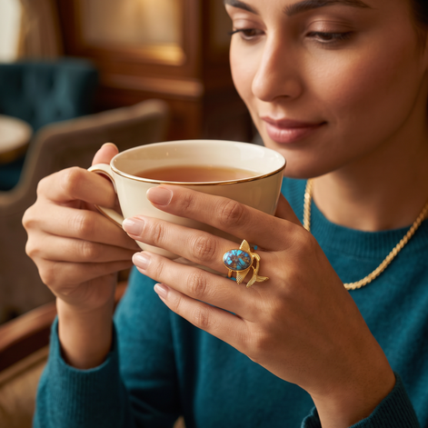 Batu Aquamarine ring | Mohave Turquoise