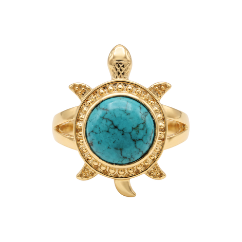 Batu Tortoise Ring | Natural Turquoise