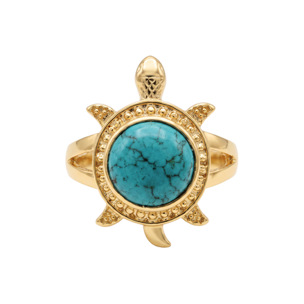 Batu Tortoise Ring | Natural Turquoise