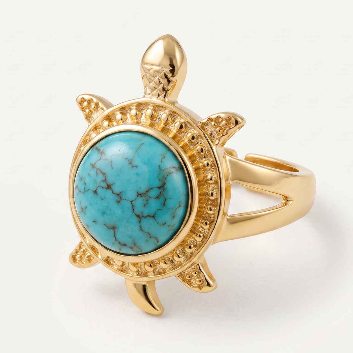 Batu Tortoise Ring | Natural Turquoise