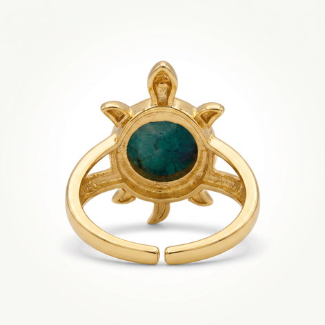 Batu Tortoise Ring | Natural Turquoise