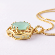 Batu Fern Necklace | Aqua Calci