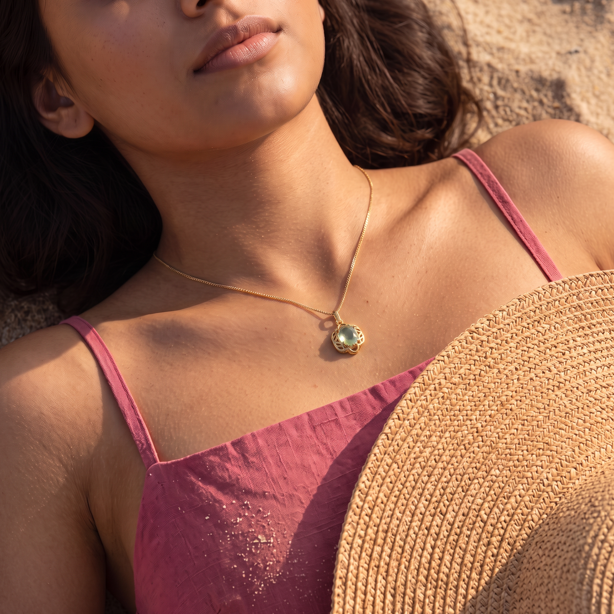 Batu Fern Necklace | Aqua Calci