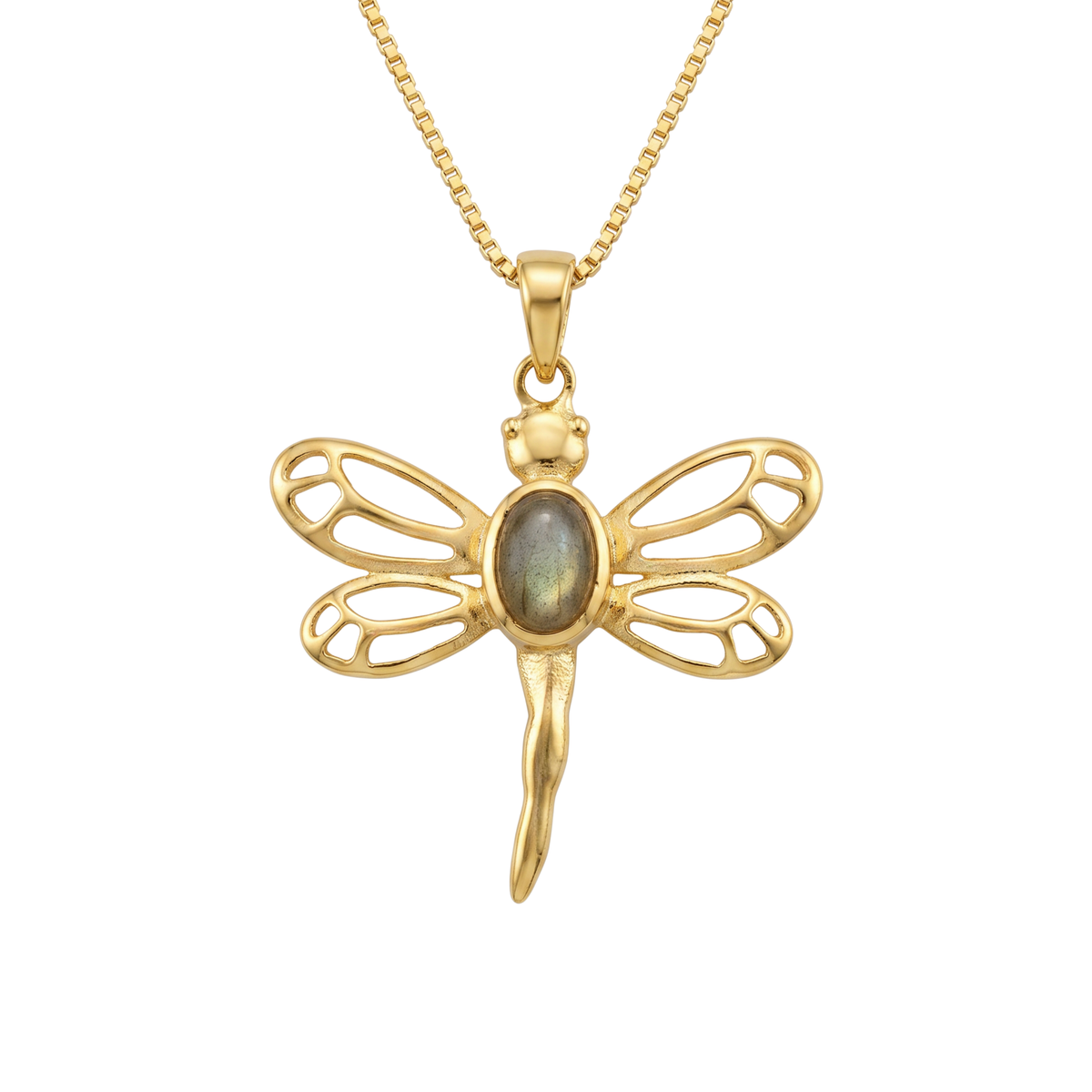Batu Dragonfly Necklace | Labradorite