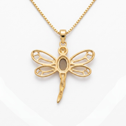 Batu Dragonfly Necklace | Labradorite