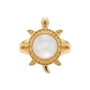 Batu Tortoise Ring | Mother of Pearl
