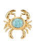 Golden Crab Ring | Amazonite