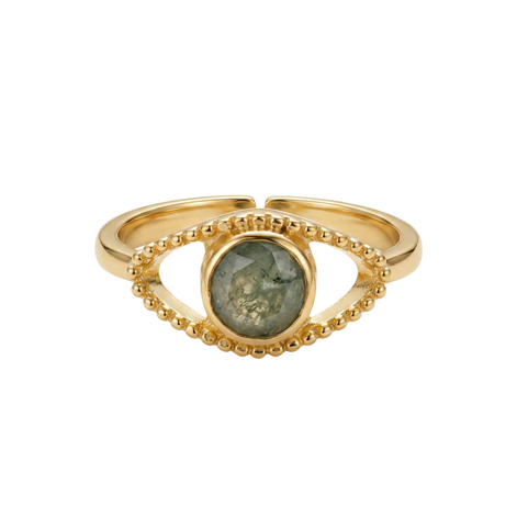 Batu Evil Eye Ring | Green Aventurine