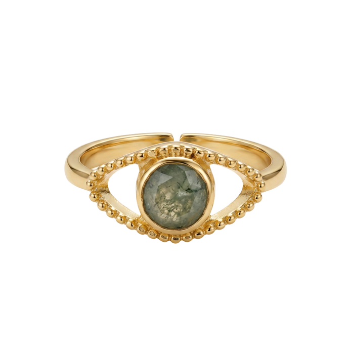 Batu Evil Eye Ring | Green Aventurine
