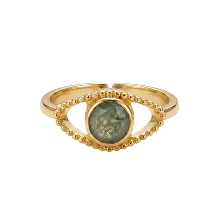Batu Evil Eye Ring | Green Aventurine