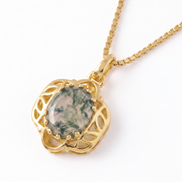 Batu Fern Necklace | Moss Agate