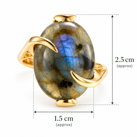 Batu Halo Ring | Labradorite