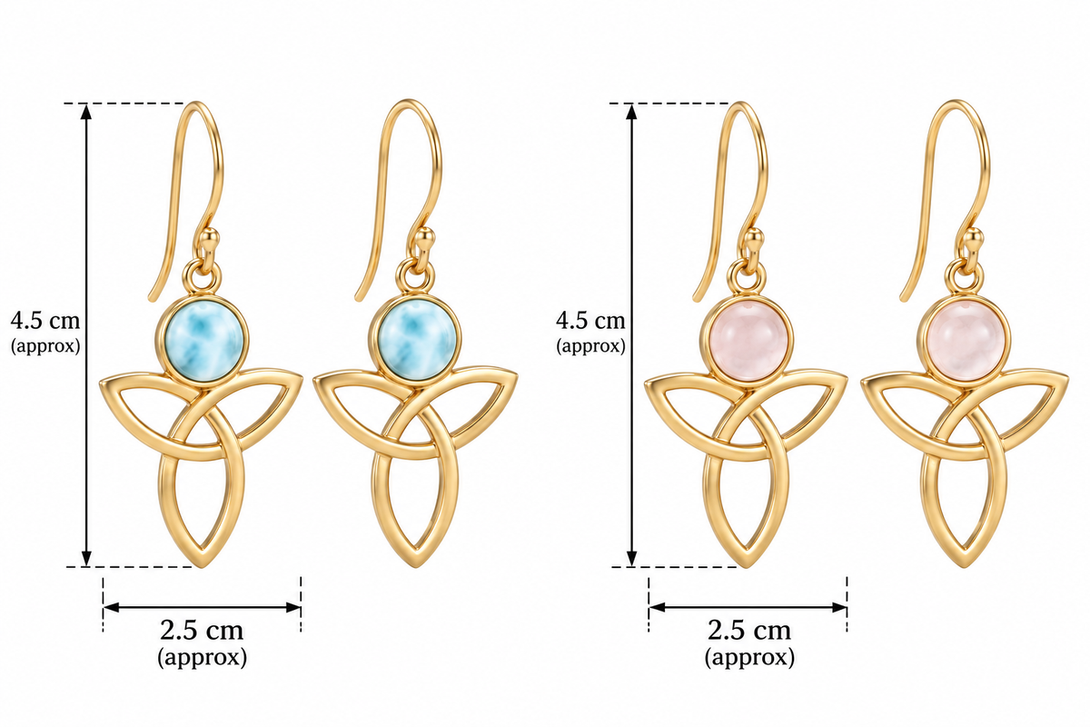 Batu Peace Earrings | Rose Quartz