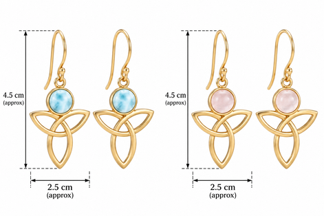 Batu Peace Earrings | Rose Quartz