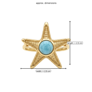 Batu Starfish Ring | Larimar