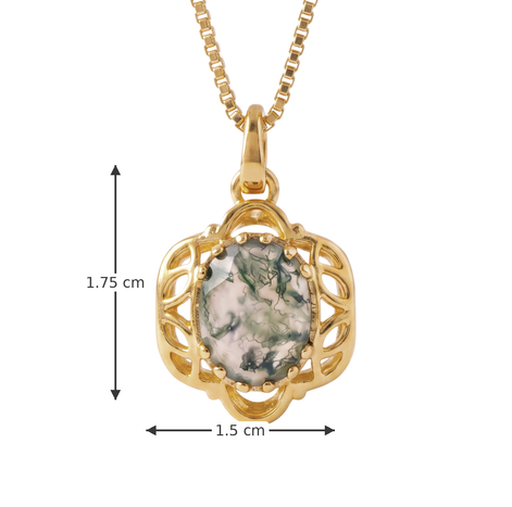 Batu Fern Necklace | Moss Agate
