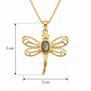 Batu Dragonfly Necklace | Labradorite